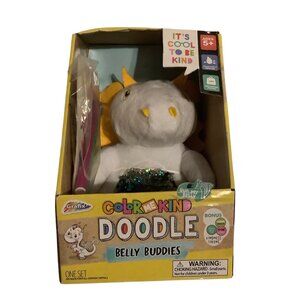 Grafix Color Me Kind Doodle Dinosaur Belly‎ Buddies Plush Toy Markers Stickers